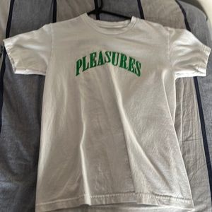 White and Green Pleasures Streetwear Shirt